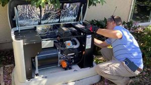 electrician installing standby generator Deltona, FL