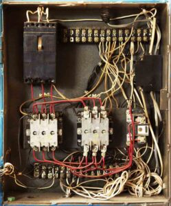 old electrical panel