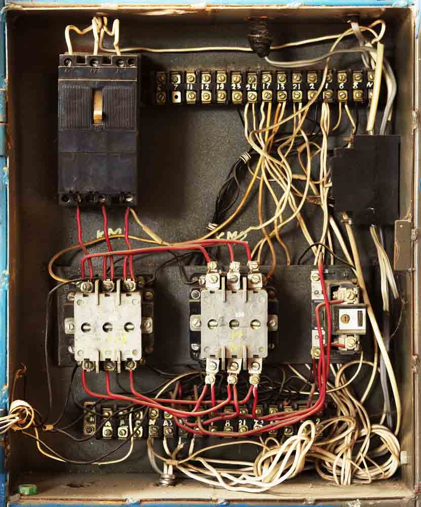 old electrical panel